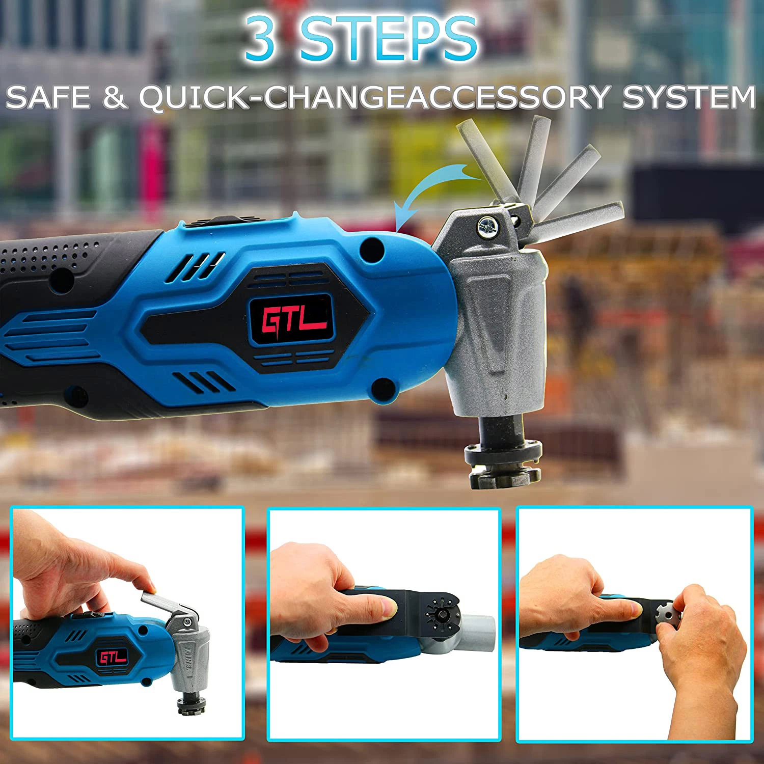 Variable Speed 2.8&deg; Oscillation Angle 10.8V Lithium Battery Cordless Oscillating Multi Tools (CDM004)