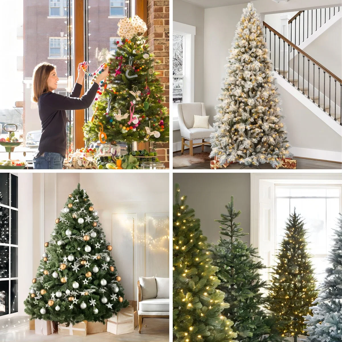 OEM Factory Customized Christmas Tree White Indoor PVC Xmas Tree Large Big Battery LED Outdoor Plastic PE Green Artificial Christmas Tree Manufacturer in China