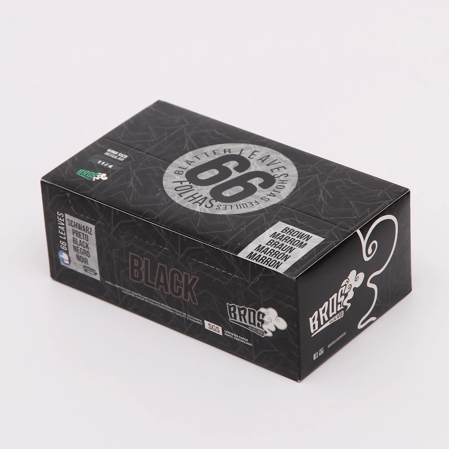 Bros Black 66 Series 78*44mm 66L Slow Burning Rolling Paper