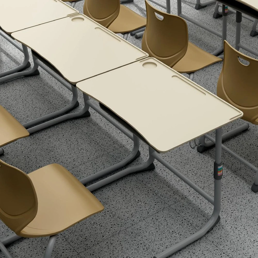 Mesa de estudiantes de plástico Económico y silla para el aula escolar (HYXD-HWX001)