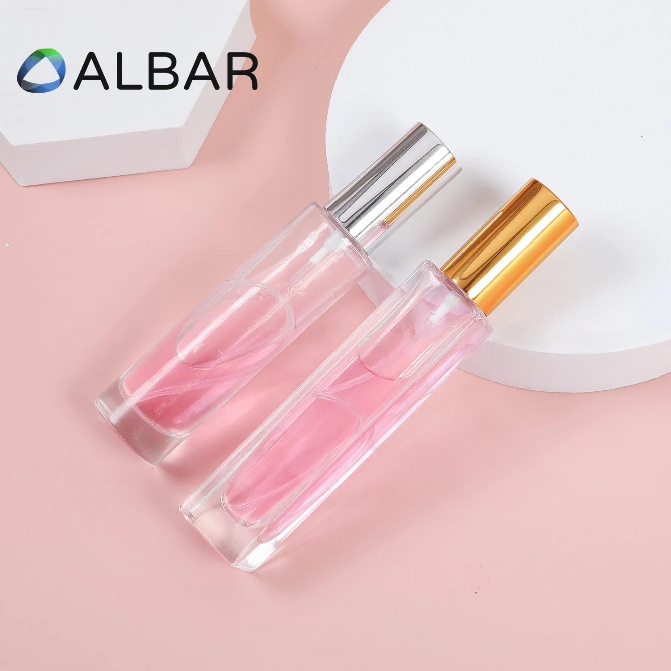 50ml Hair Fragrance Mist Portable Mini Size Perfume Glass Bottles in Silver Gold