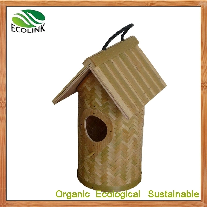 Nouvelle cage d'oiseaux en bois de composite bois-plastique compacte de créateur pour la décoration de jardin