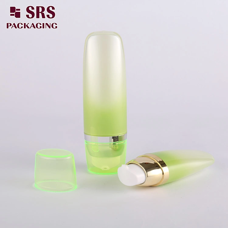 Empty Acrylic Plastic Double Wall BB Cream Tube With Airless Pump 35ml