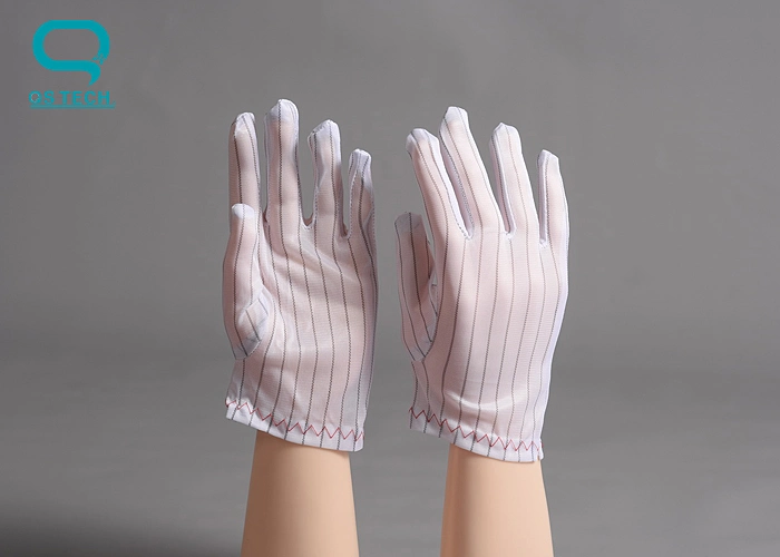 5mm Sripe Gloves Anti Static ESD Nylon Fabric for Industry Electrostatic Eliminating