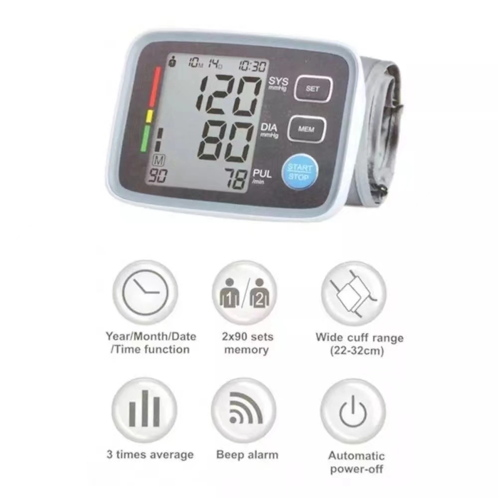 Bluetooth Handgelenk Sphygmomanometer OEM Smart Healthcare BP Maschine Digital Blood Druckmessgerät