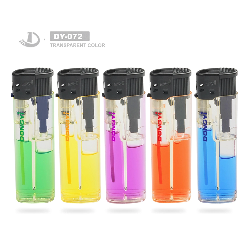 Factory Discount Price Transparent Color Lighter Electric Cigarette Disposable Plastic Gas Lighter