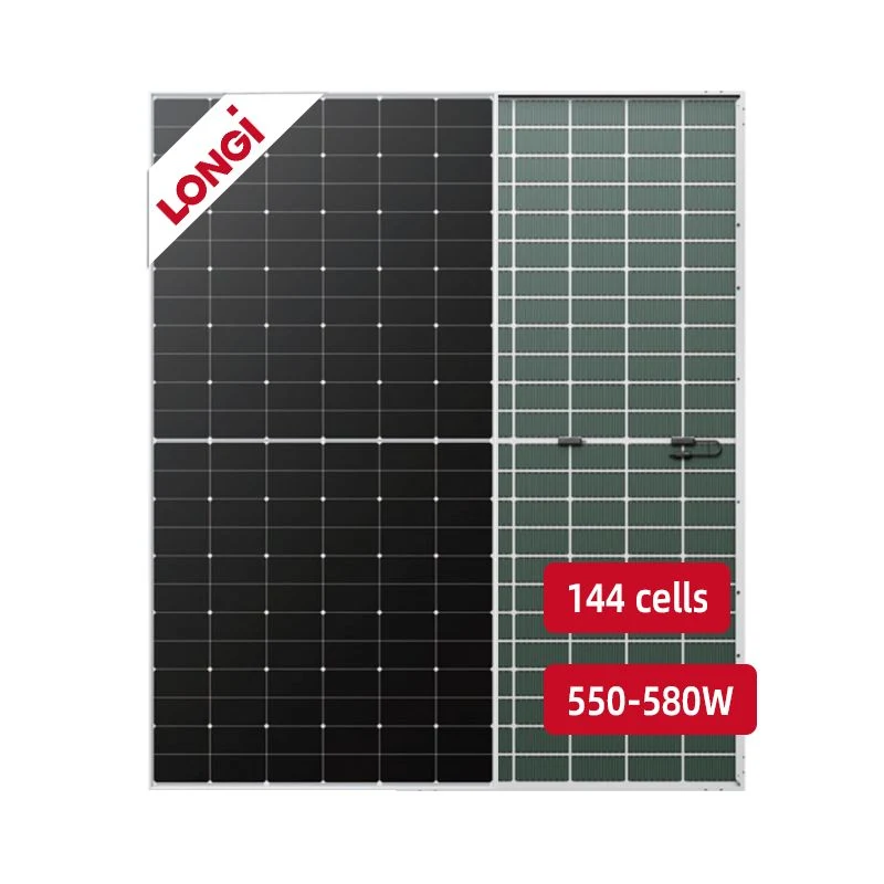 Halbzelle 550 560 570 580W Longi Poly PV-Falz Flexibles Schwarz Monokristallines Polykristallines Photovoltaik-Modul Mono Solar Energy Power Fenster