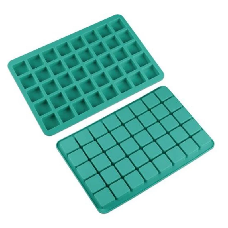 Moule en silicone de forme carrée verte pour bac à glaçons