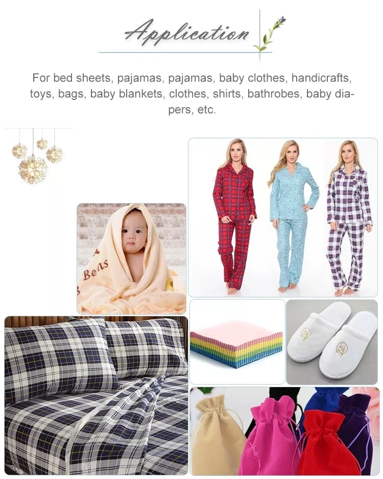 Tissus de flanelle personnalisé de l'impression de 100 % coton pour les draps de lit et les couches