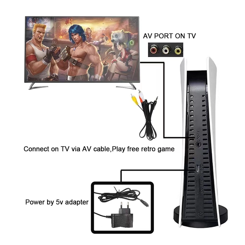 New Design PS 5 TV Game Console Games Wireless Handheld Gamepad 8 Bit Video Game Consoles Electronic Games Machine for Kids