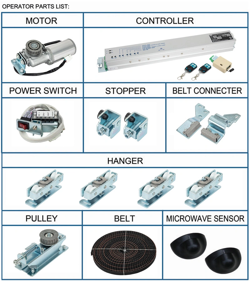 Electric Auto Slide Door Operator Customizes with Security Sensor