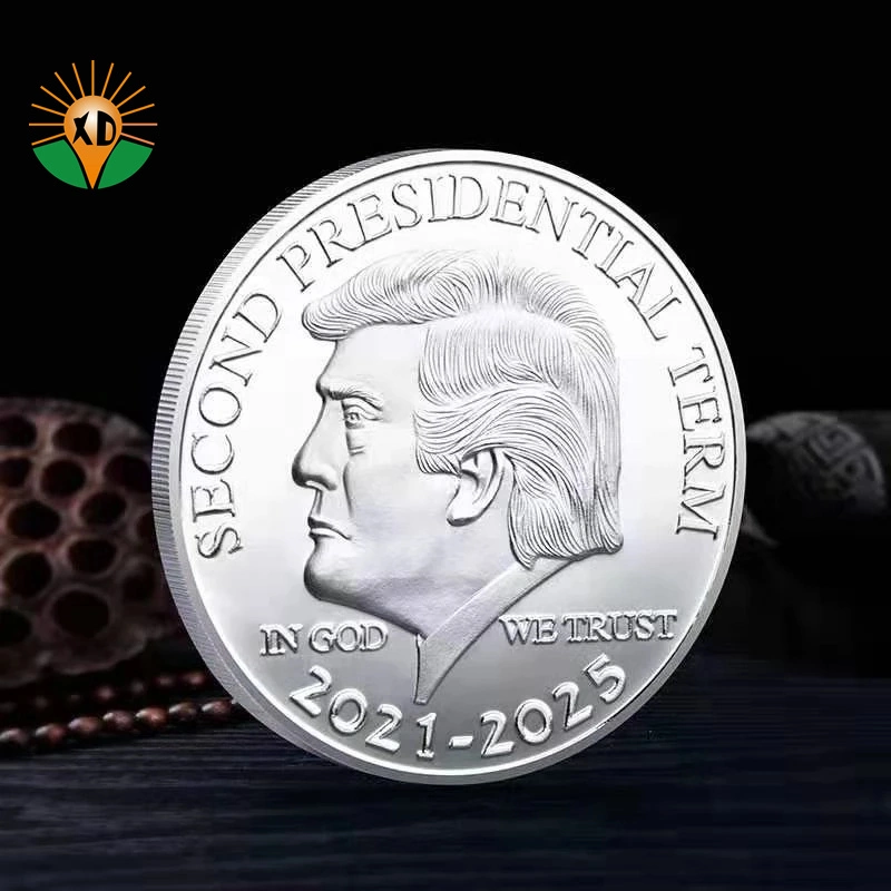 Hochwertige Custom American Eagle Auction Donald Trump Silber Gold Metall Herausforderung Souvenir Münze