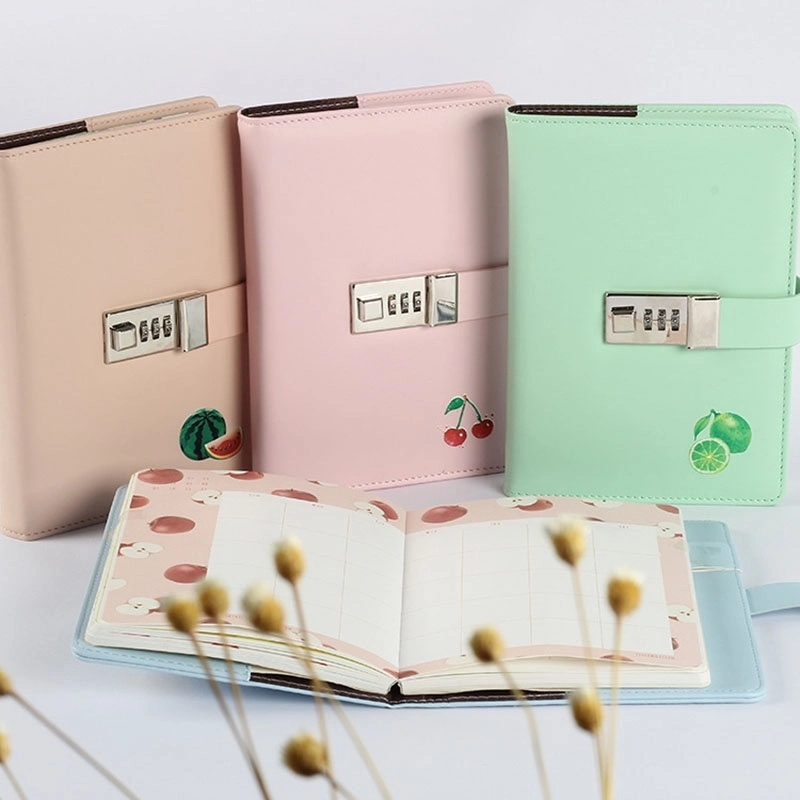 Thick Lock Notebook Diary Book Stationery Office Material School Supplies