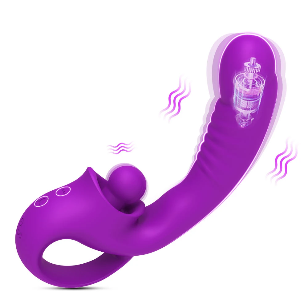 Wholesale Multifunction Sex Toys Women Vibrator Dildos Sucking Vibrator for Women-Purple