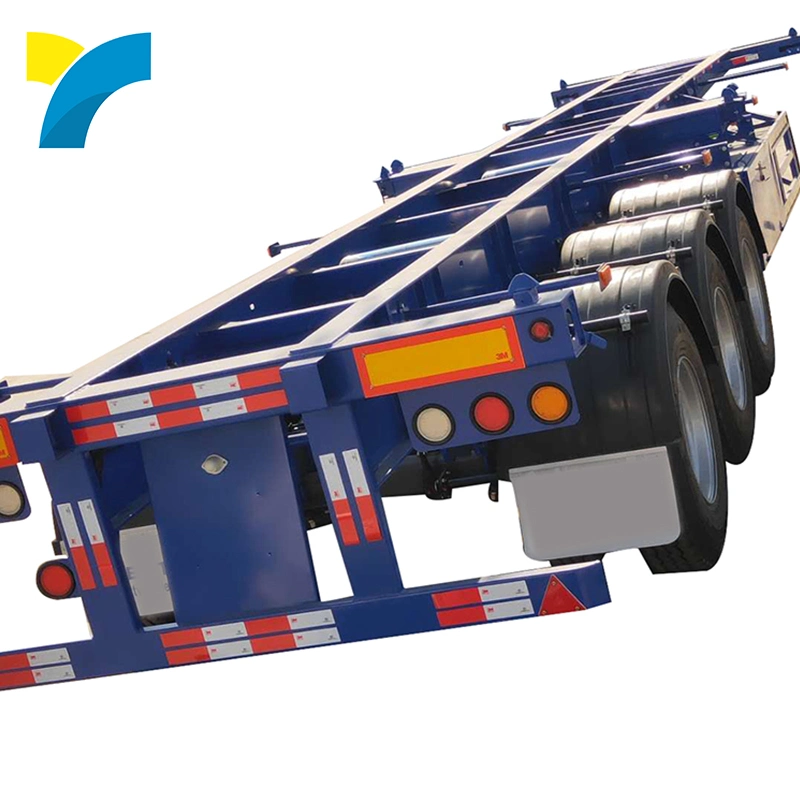 Factory Price 2 Axles 40FT Container Skeleton Semi Trailer 3 Axle 40 FT Skeleton Container Transporter Tractor Trailer