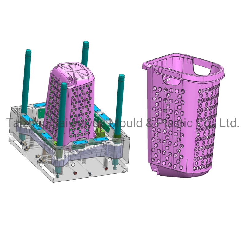 Wheeled Vegetable Basket Mold Store Box Plastic Roller Trolley Cart Injection Mould