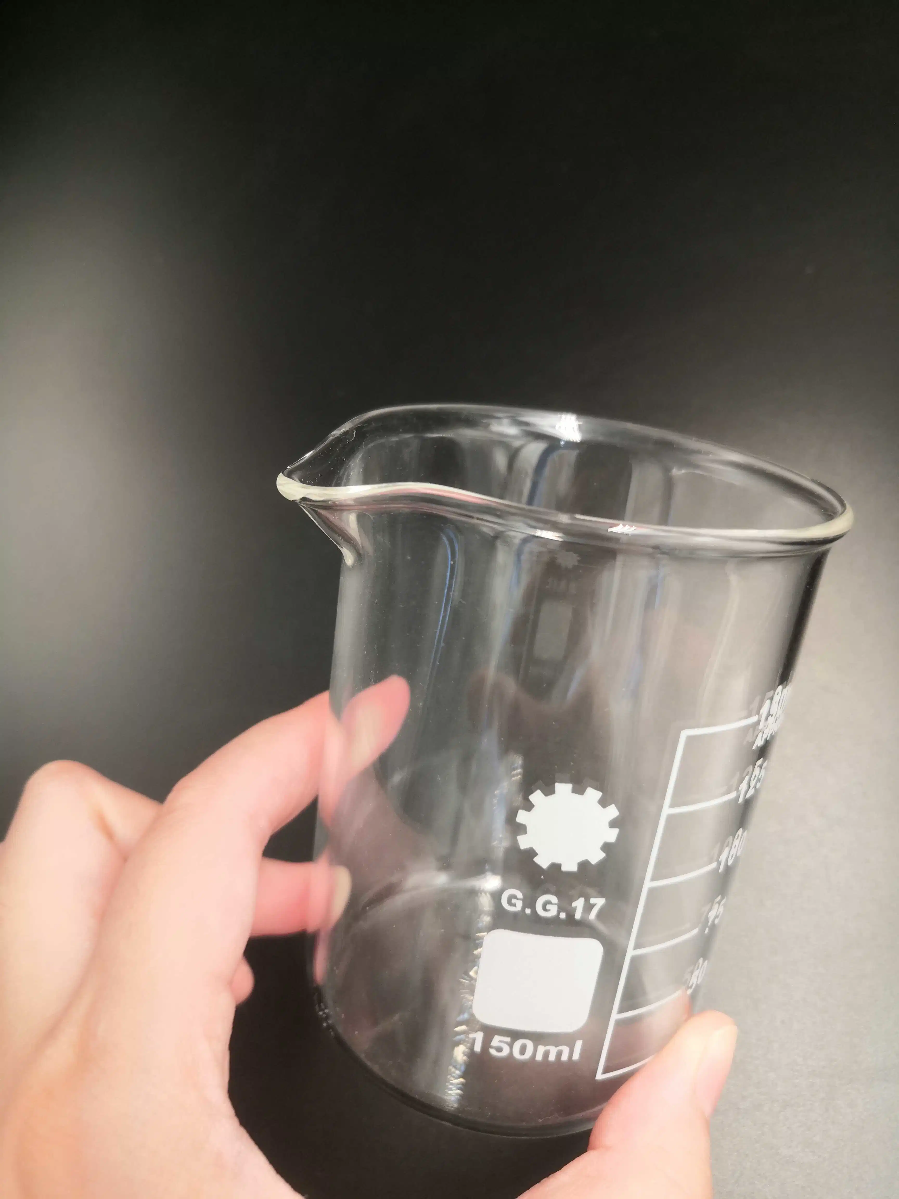 Vaso de precipitados de vidrio de laboratorio Cristalería Boro3.3 vaso de plástico de alta calidad con una cubeta de medición