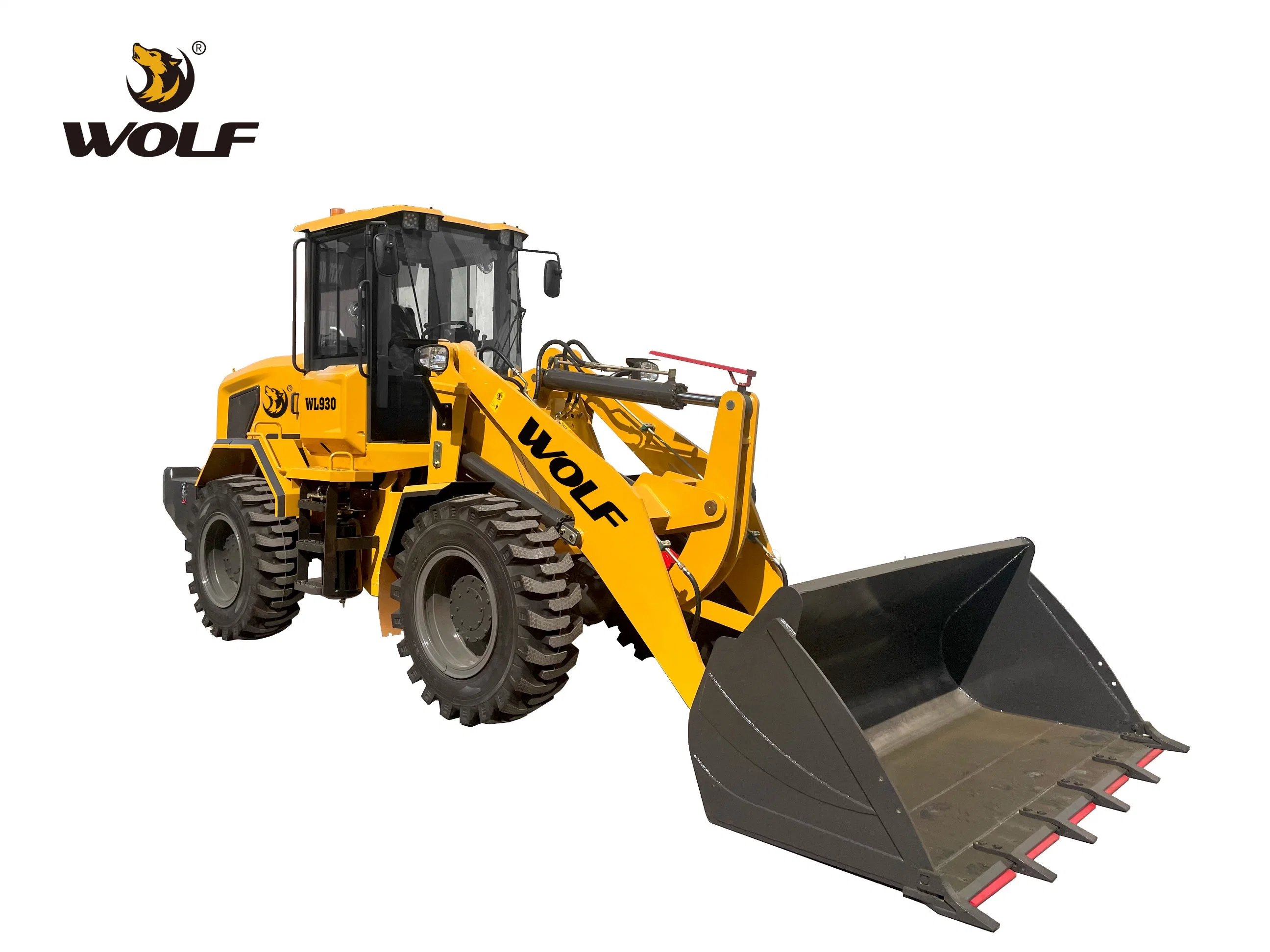 Wolf Small/Mini Compact 4 Wheel Drive Articulated Front End Tractor 3 Tons Wheel Loader for Farming/Construction/Gardening