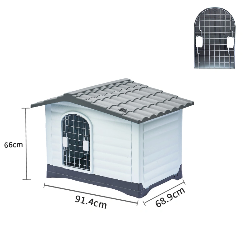 Four Sizes Dog Houses Outside Pet-Friendly PP Plastic Material Pet House for Large Dog