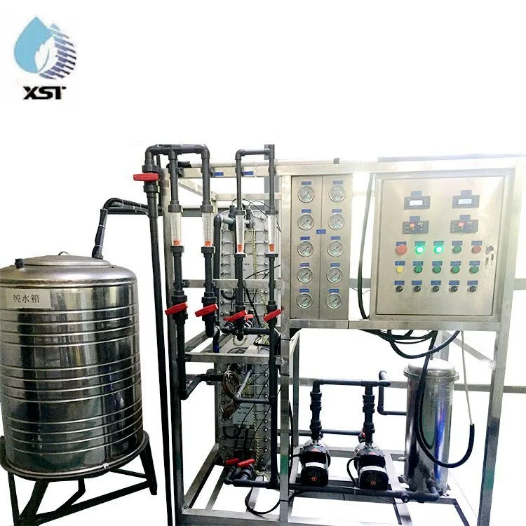 Double Stage RO System with EDI Module for Deionized Water 1000L/H