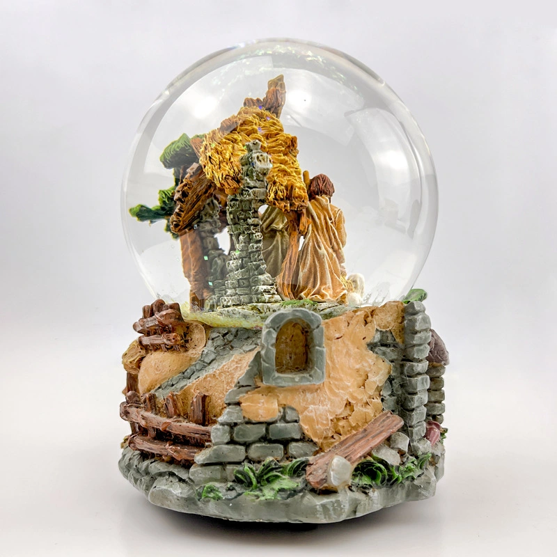 Hot Sales Craft Modern Statue Polyresin Jesus Statue House Decoration Atistic Snow Globe