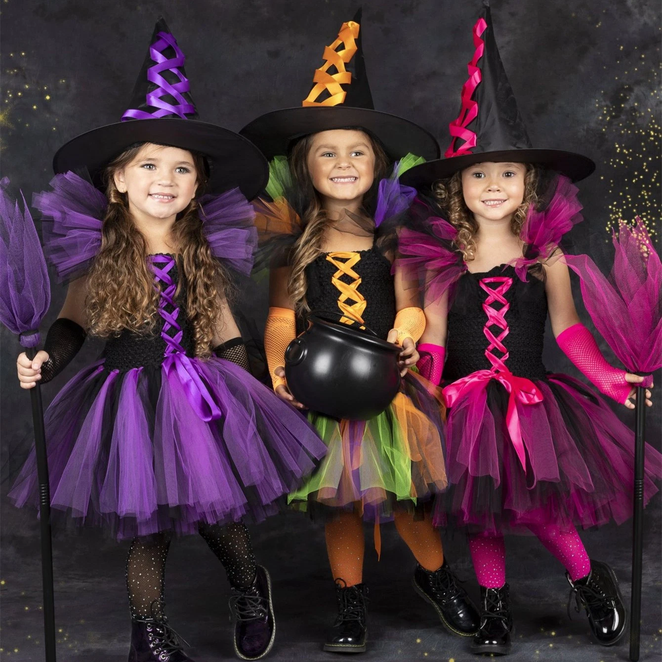 Children's Halloween Clothing Witch Popular Skirt Witch Hat Girls