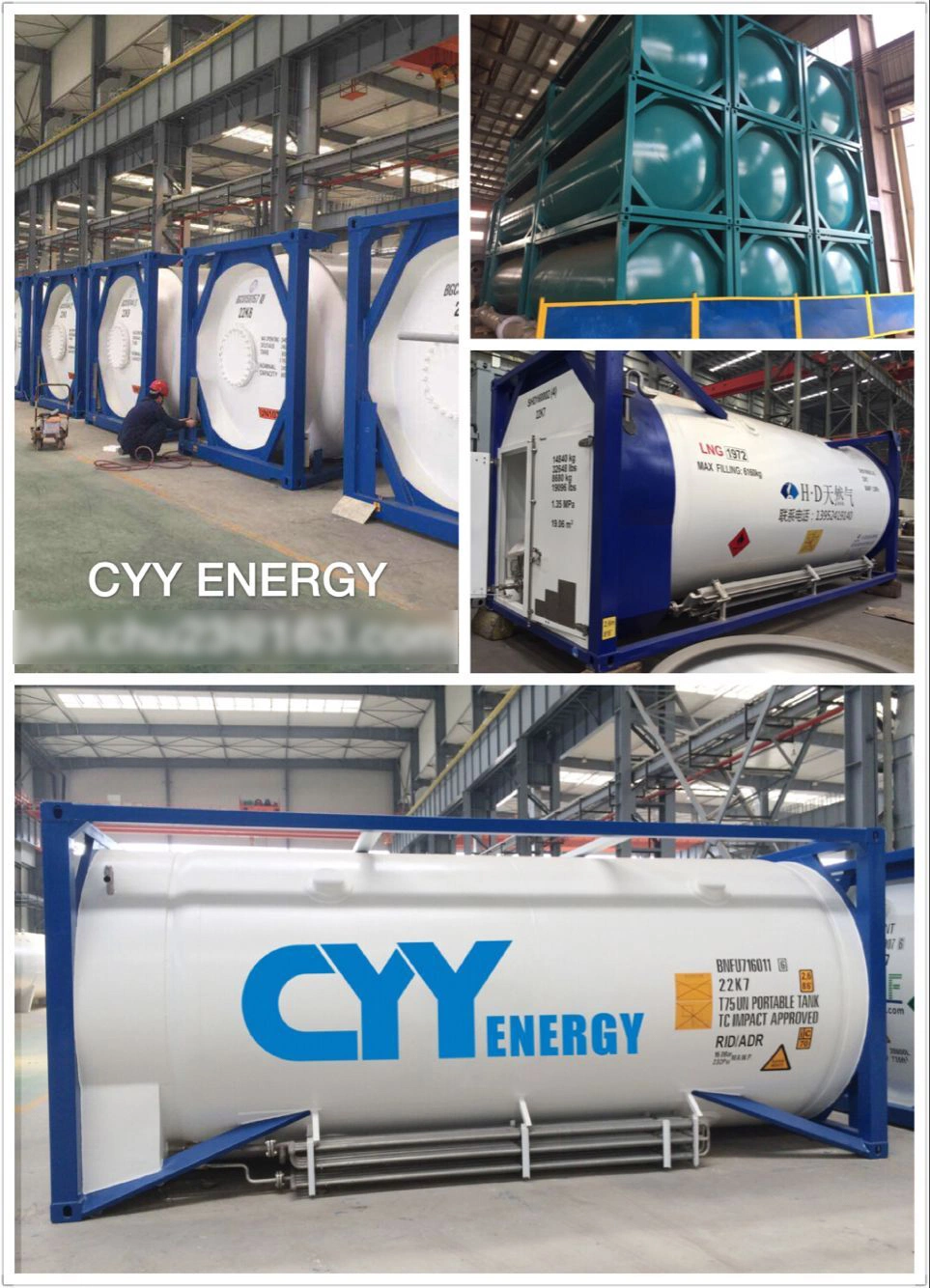 Newest High quality/High cost performance  and Low Price LNG Lox Lin Lar Lco2 Fuel Storage Tank Container Pressure Vessel