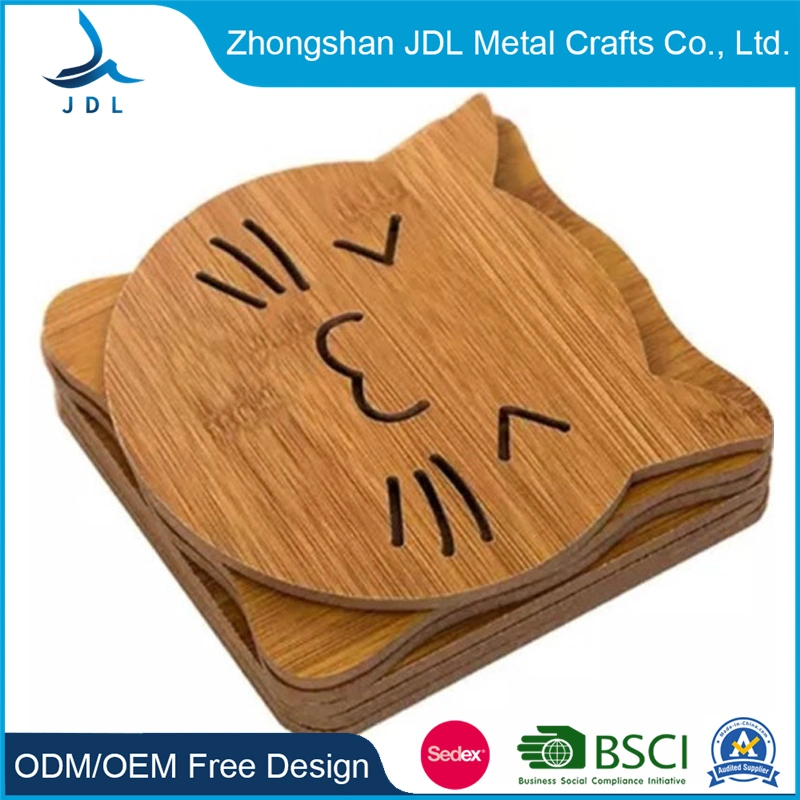 Custom Wood Wholesale/Supplier Bamboo Product Placemat Wooden and Food Plate Drink Paper Beer Tablemats Banboo Coaster