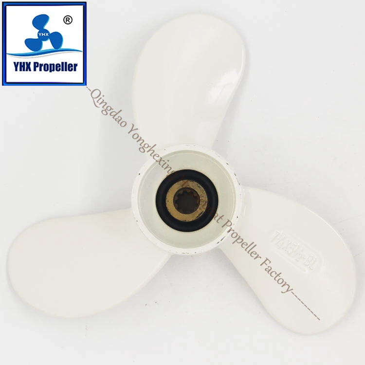 YAMAHA Marine Hardware and Boat Parts Aluminum White Propeller of 71/4*5 1/2-B Match 2HP