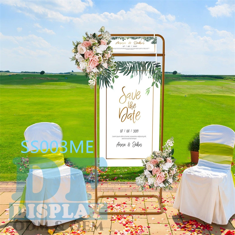 Wedding Sign Stand Gold Large 4.9FT Tall Welcome Sign Frame Seating Chart Frame Guest List Directory Geometric Stand