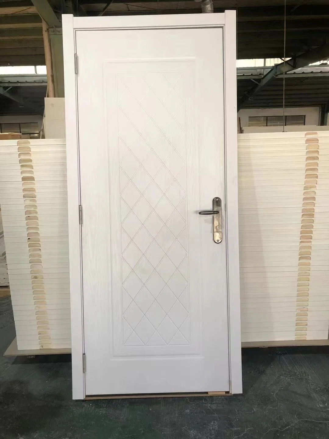 Single Composite MDF HDF Designs Wood Interior Doors Solid Core Door Wooden Room Door