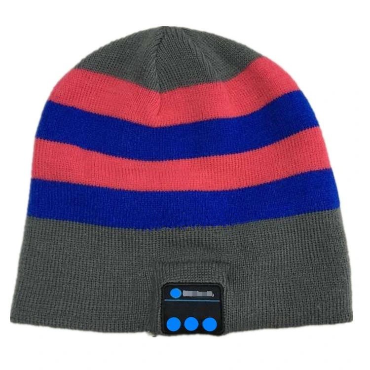 Gorro com auscultadores Bluetooth tricotados em lã acrílica da moda