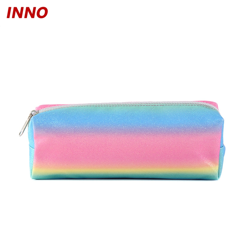 Factory Direct Selling Inno Brand R063# Korean-Style Laser Color Pencil Case Stationery Storage Bag with Large Capacity Eco-Friendly