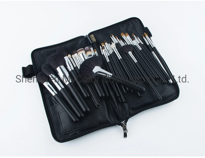 Professional & Complete Makeup Artist Brush Set 32PCS Wood Cosmetic Brush Set with PU Bag