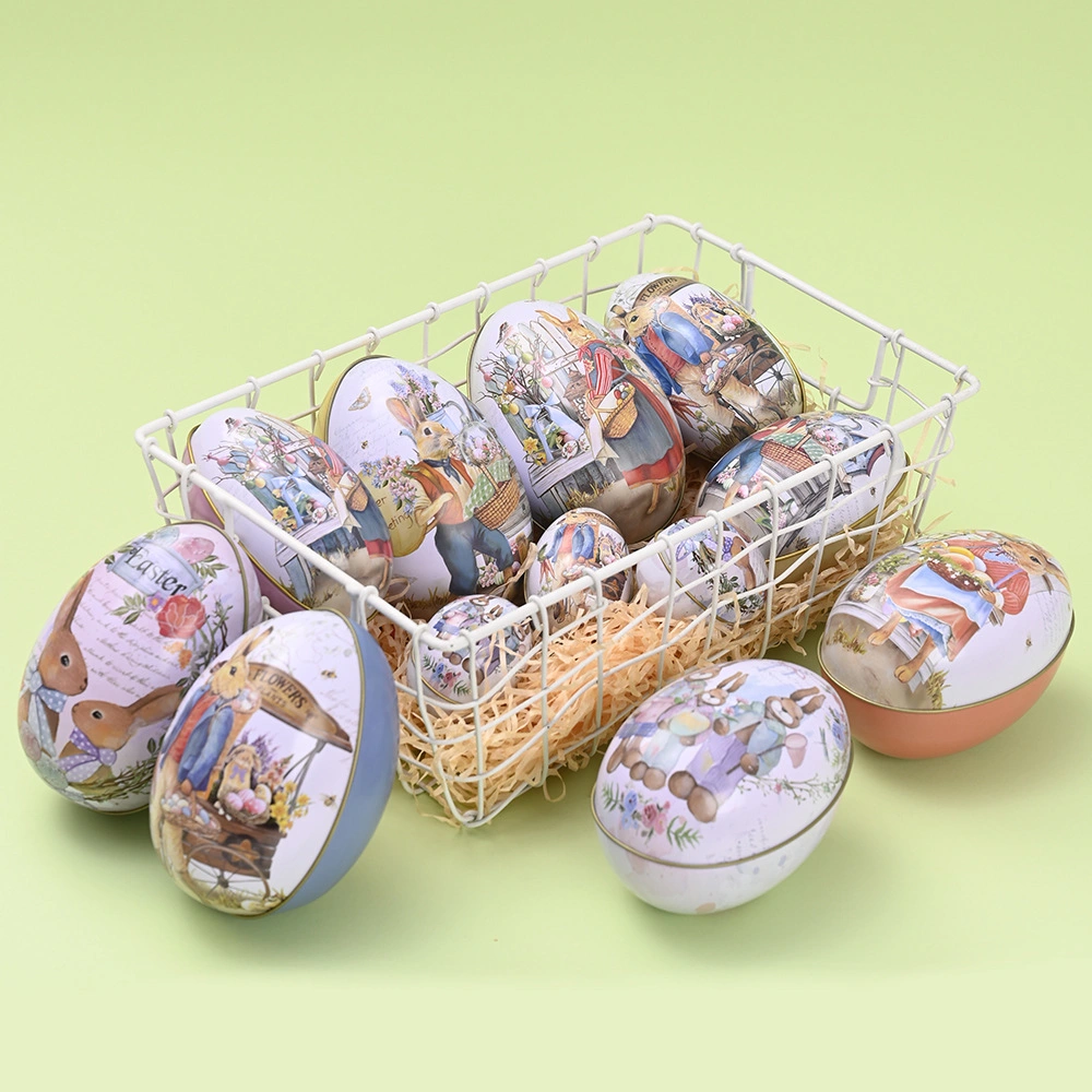 Новые пасхальные украшения Тиннированные яйцецветные кролики Candy eggshell игрушки Удивите пасхальные яйца