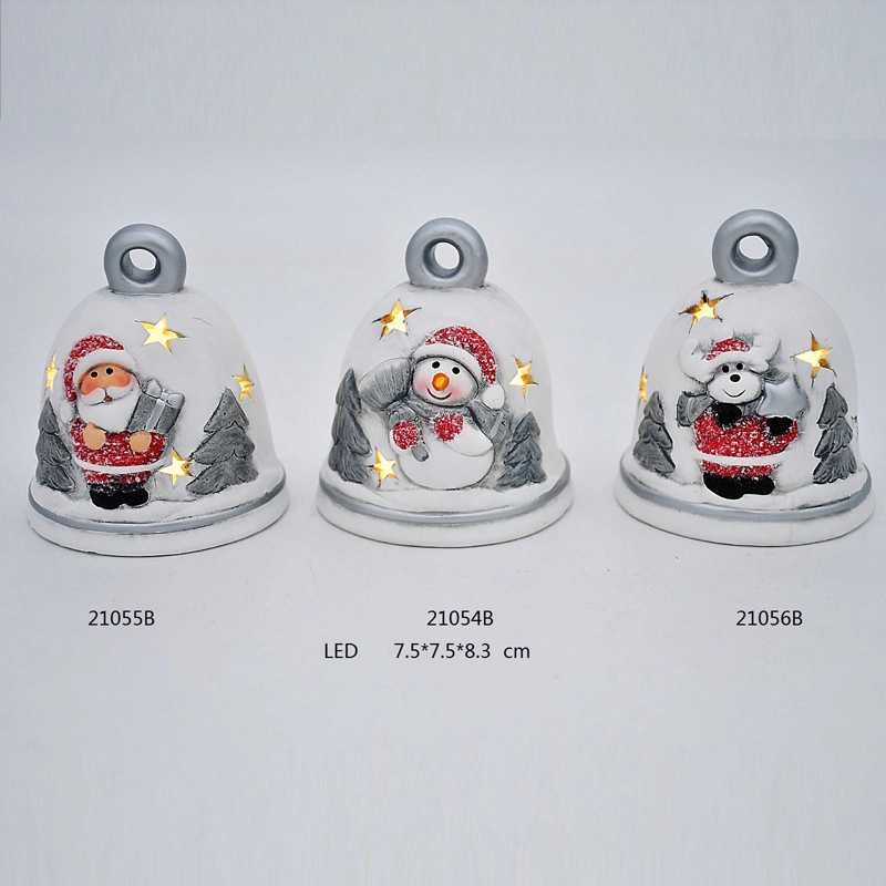 Ceramic Christmas Decoration in Bottle Shap with LED Ribbon in Top