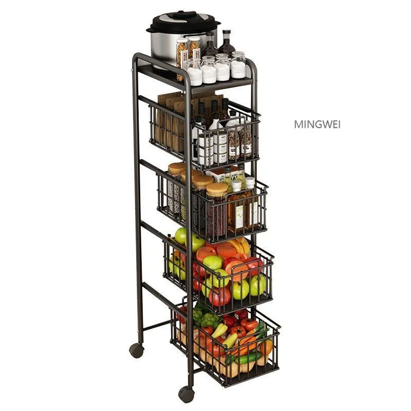 Mingwei Stainless Steel Tile Line Storage Vegetable Kitchen Floor Display Rack Clothing Storage Rack