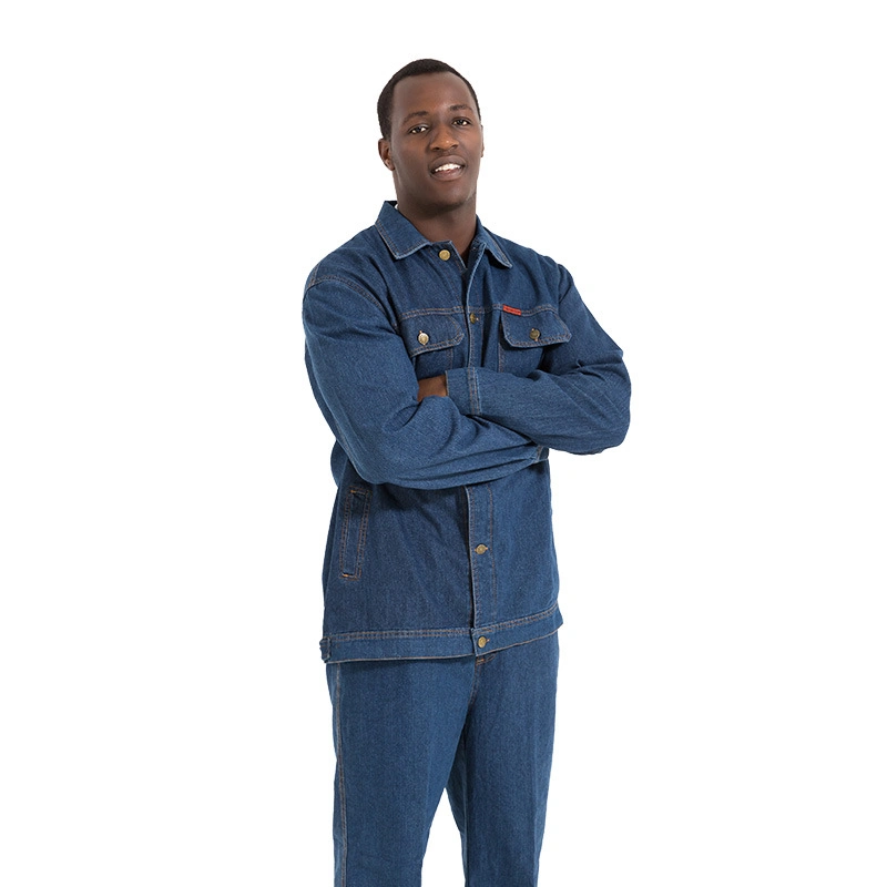 Custom Workwear Denim Jacket Construction Worker Uniform