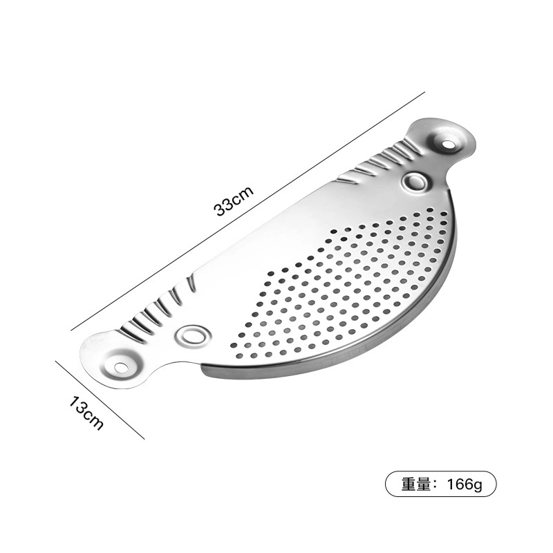 Pot Strainers Stainless Steel Vegetable Fruits Pasta Strainer with Recessed Grips Water Filter Trap Wash Retainer Tool Bl15839