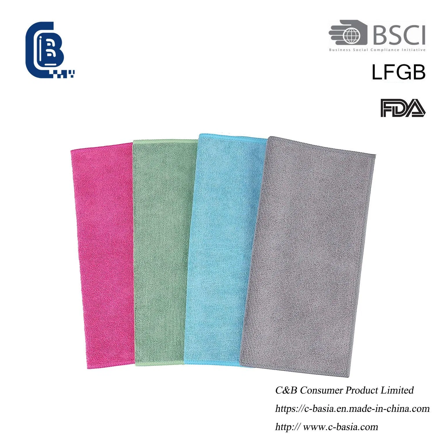 Moisture Absorption and Quick Drying Kitchen Cleaning Fabric Microfiber Cloth Towel Household