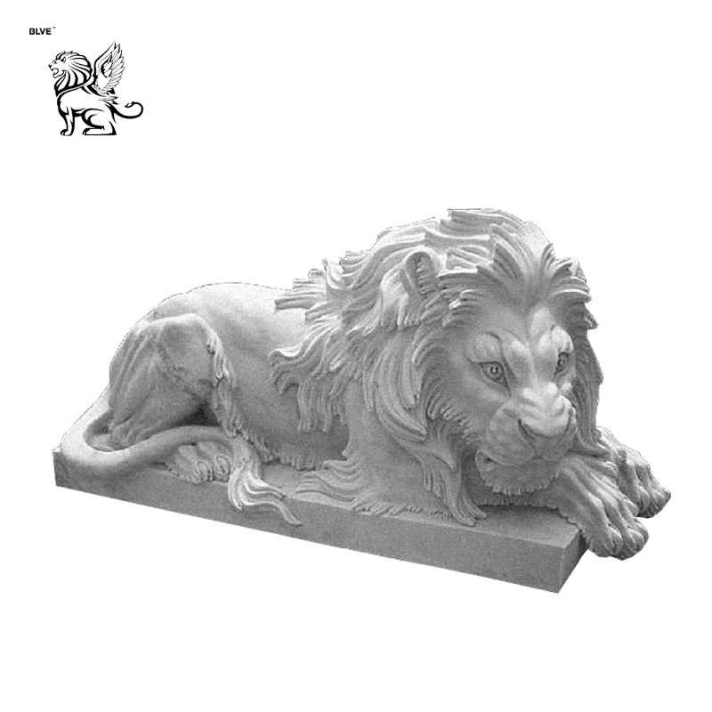 Garden Decorative Marble Lion Sculpture Masg-12