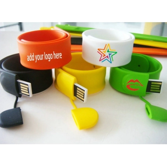 Funny Silicone Bracelet Pen Drive 128GB 64GB 32GB 16GB 8GB Slap Wristband USB Flash Memory Stick Disk 2.0 3.0 for Children Gifts