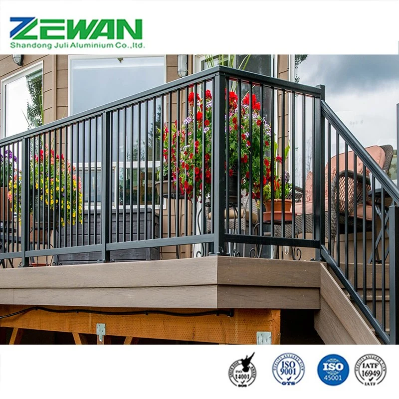 Garde-corps en aluminium pour escalier extérieur Balustrades en aluminium pour escalier extérieur