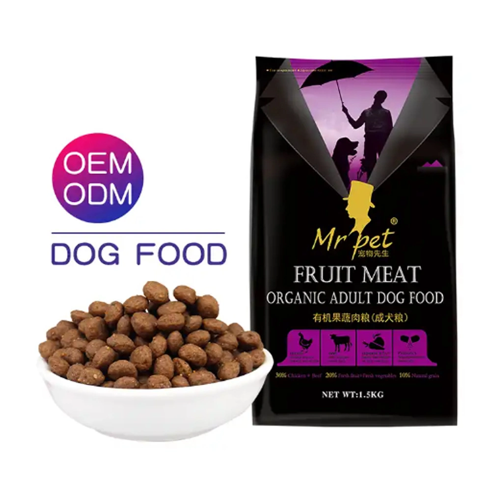 OEM ODM Factory Direct Sale Mr. Pet Series Vegetable and Fruit Vitality Dry Adult Organic Pet Dog Food