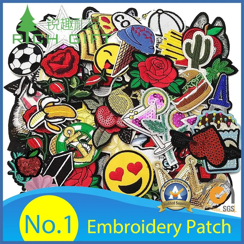 Embroidery Patch with Yellow Background and Fist