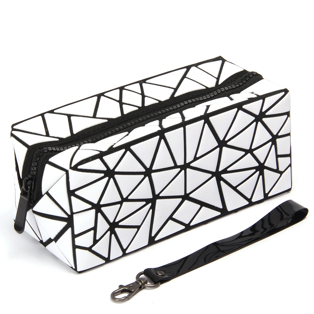 Geometric Rhombus Folding Pencil Bag Cosmetic Make up for Ladies