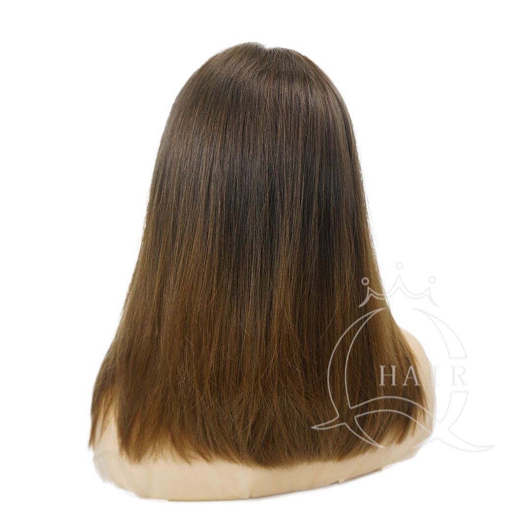 Venta caliente virgen de alta calidad Remy Cabello pelucas XA16 pulgadas 468 Top de encaje de gradiente judía Kasher pelucas pelucas para las mujeres blancas de encaje con la belleza o de uso médico