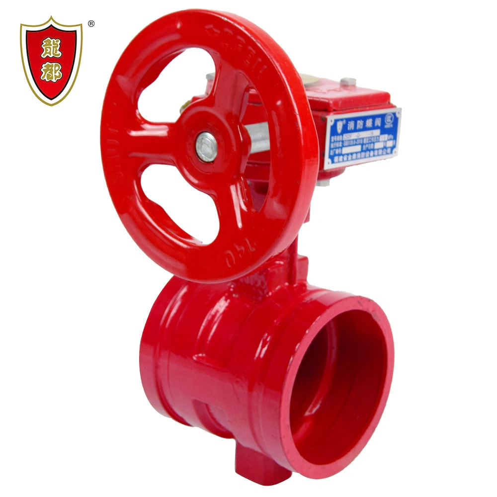 Ductile Cast Iron DN150 Quarter Turn 90 Degrees Butterfly Valve for Pipe System