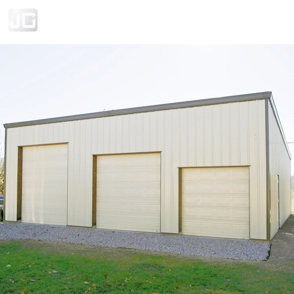 Planta prefabricada/Hangar/almacén/fábrica de materiales de acero de cobertizo estructura de hoja de ingeniería coche de taller Garaje de estacionamiento con estructura metálica