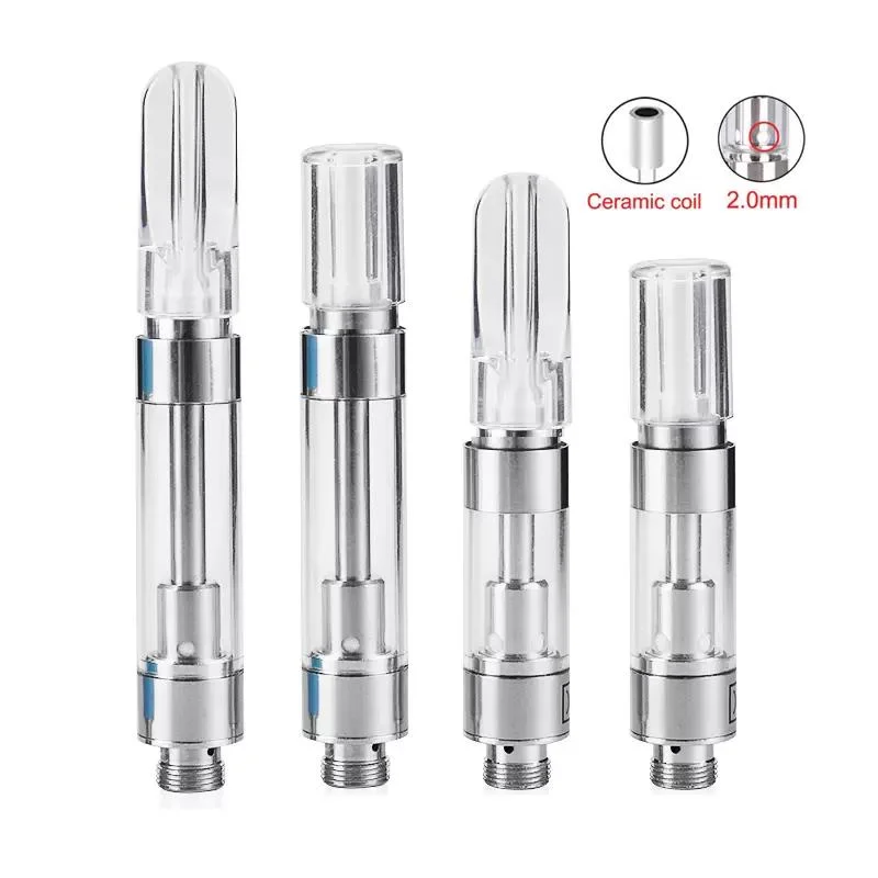 Hot Sell D8 Oil Vape Cartridges 0.5ml/0.8ml/1.0ml Empty 510 Thread Disposable/Chargeable Vape Cartridge with Ceramic Coil